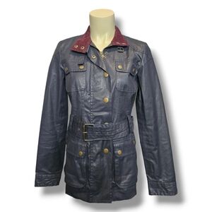 Banana Republic stretch belted waxed utility jacket XS